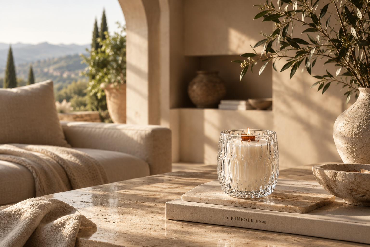 About NanaNova candle in a warm home setting